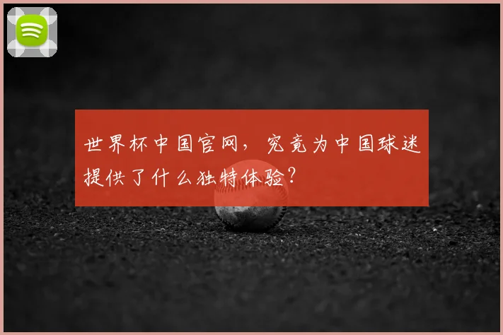 世界杯中国官网,究竟为中国球迷提供了什么独特体验?